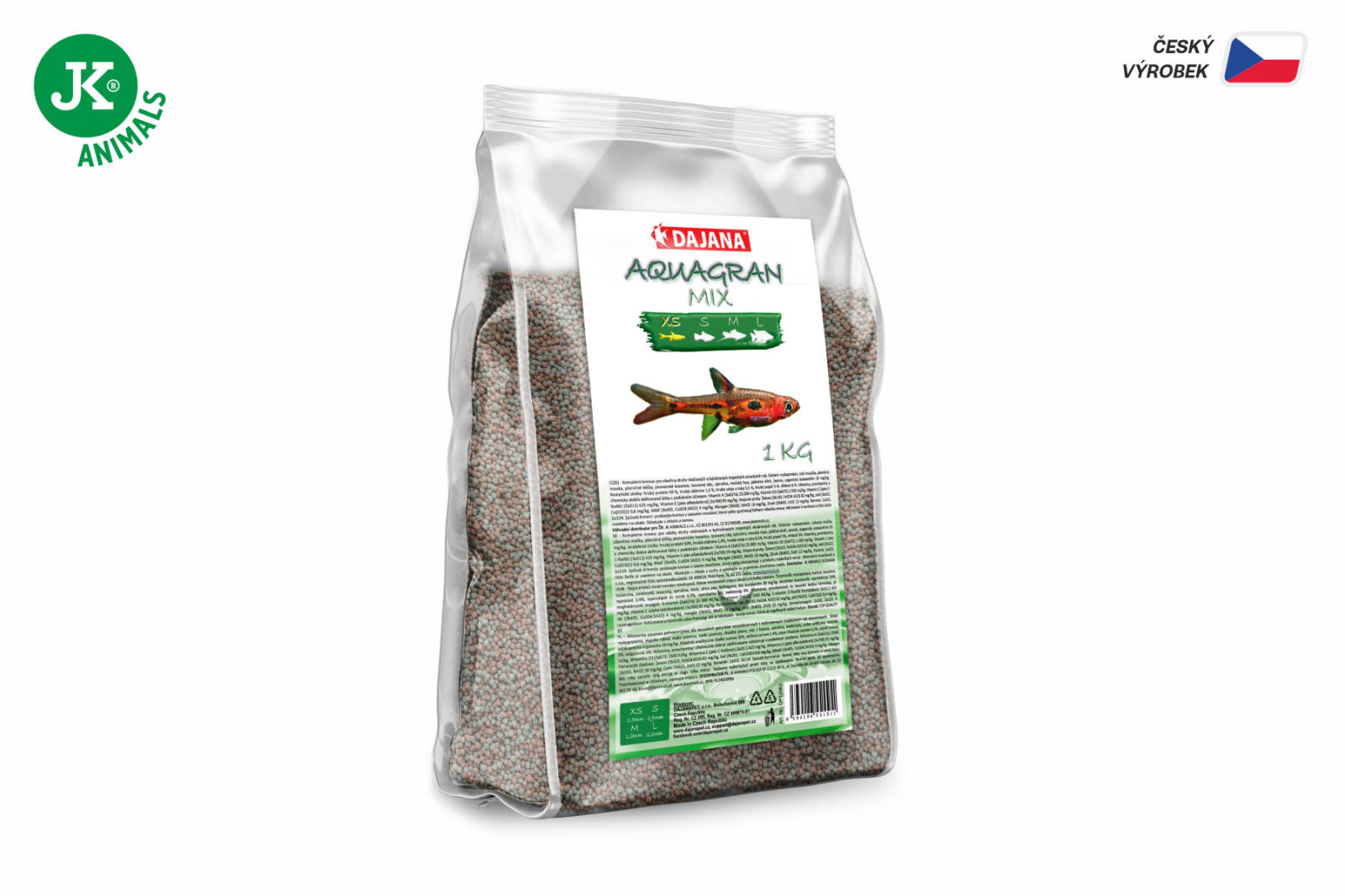 Dajana Aquagran Mix, granule – krmivo, velikost XS, 1 kg