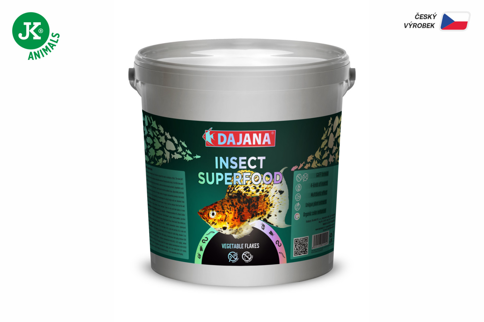 Dajana ISF Vegetable Flakes, vločky – krmivo, 4 kg – velké balení pro pěstírny (insect superfood)