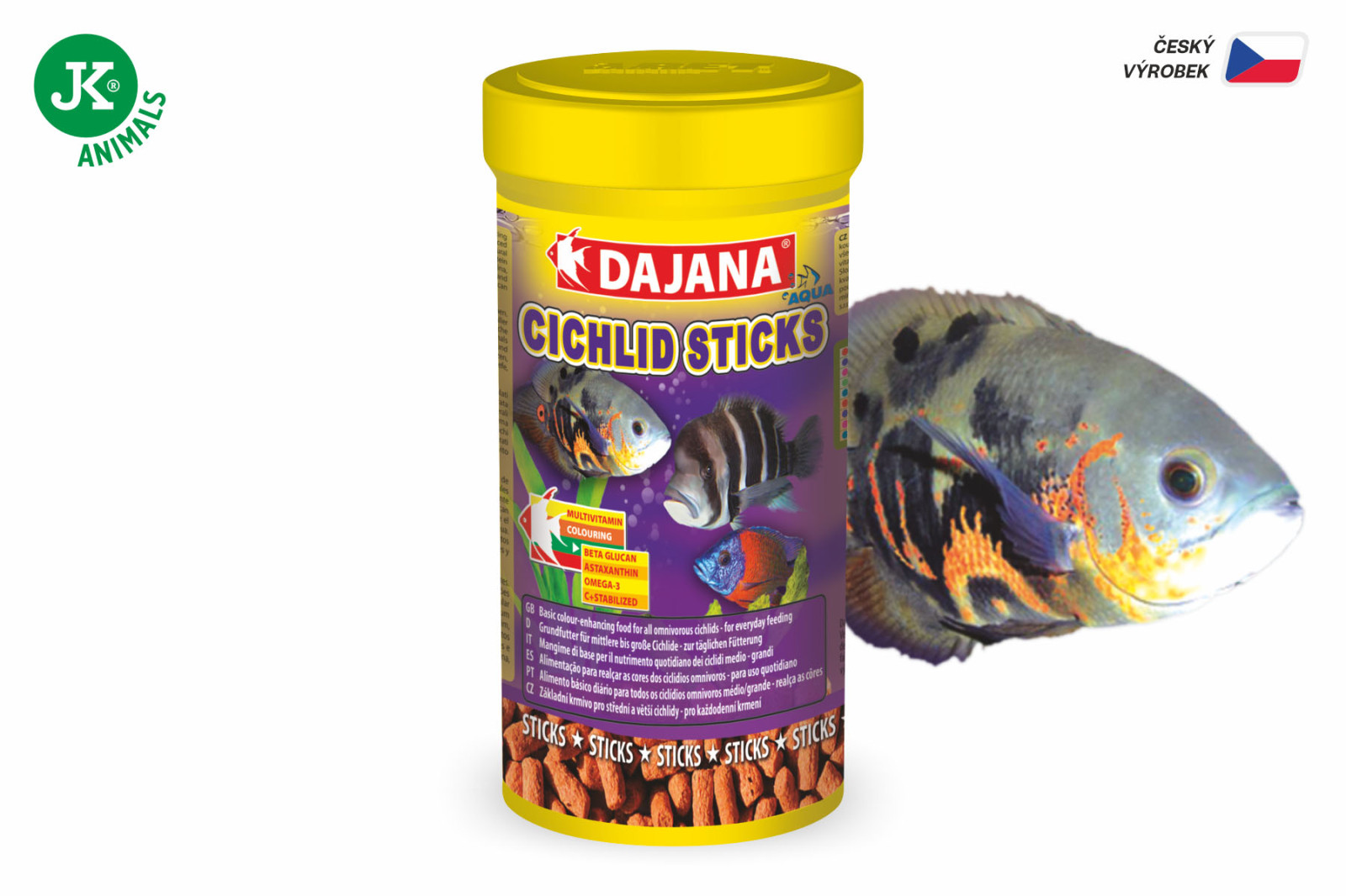 Dajana Cichlid Sticks, pelety – krmivo, 1 l