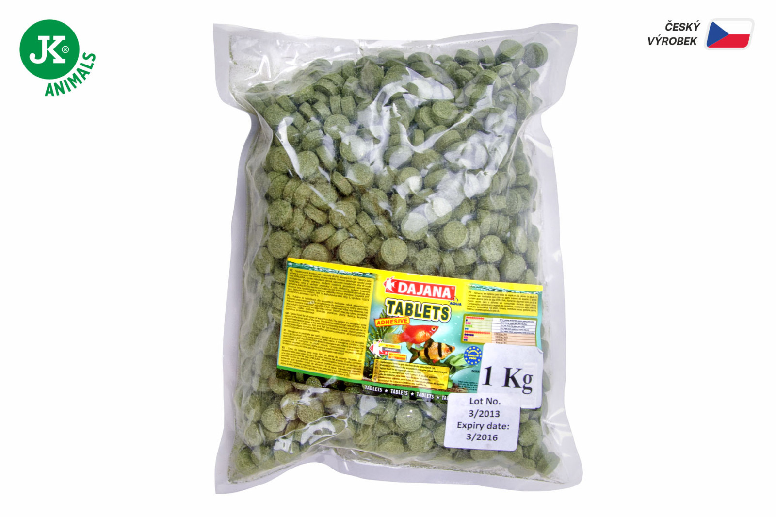 Dajana Tablets Adhesive, tablety na sklo akvária – krmivo, 1 kg