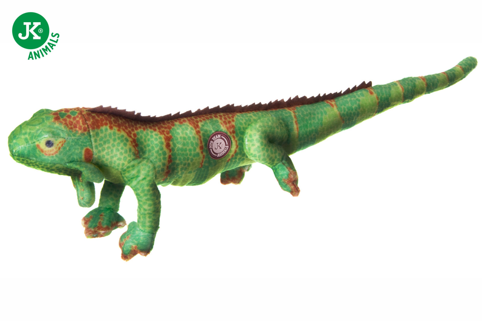 Leguán, pískací hračka, zelená