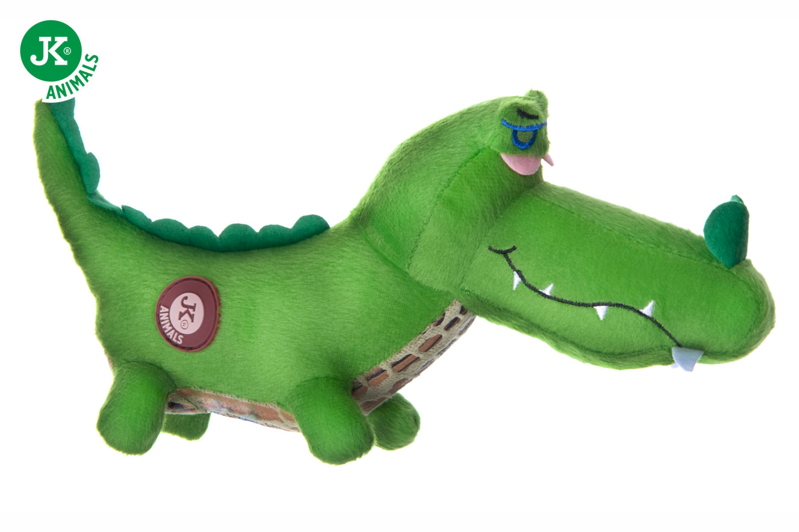 Krokodýl, pískací hračka, zelená