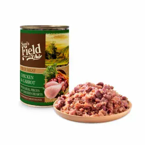 Sam's Field True Chicken Meat & Carrot, superprémiová konzerva pro psy, 400 g (Sams Field masová konzerva)