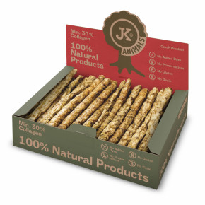 Tyč natural s dršťkami, cca 50 ks v boxu (přírodní pamlsek)