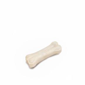 Bílá lisovaná kost z buvolí kůže, 5 cm, přírodní pamlsek