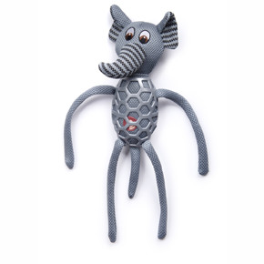 Slon s dlouhýma nohama, látková pískací hračka s TPR prvky