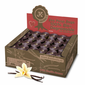 Bio-rozložitelné sáčky pro psí exkrementy s vůní vanilky, 24 ks rolí v boxu