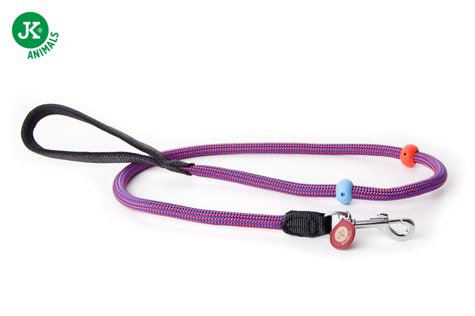 Nylonové provazové vodítko Comfort ABS, 120 cm, s protiskluzovými body, červeno-modré