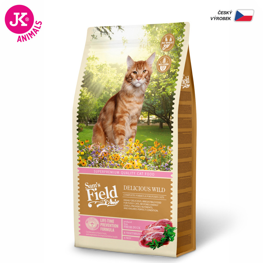 Sams Field Cat Delicious Wild, superprémiové granule s divočinou 7,5 kg (Sam's Field)