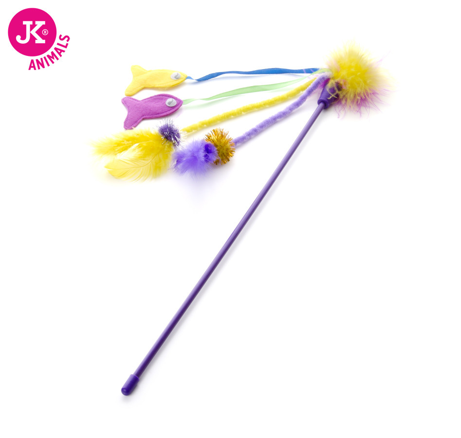 Rybky s pírkem na prutě, hračka