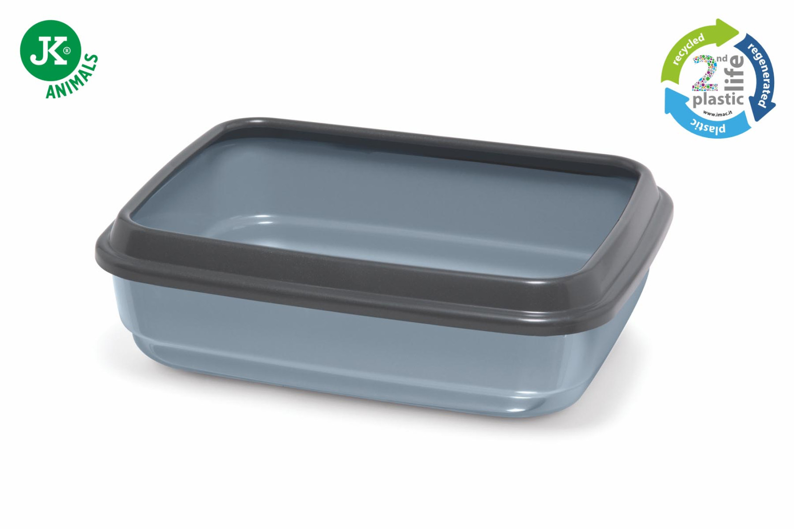 Plastová toaleta Imac Jerry 2nd life, 50×40×14 cm, modro-šedá