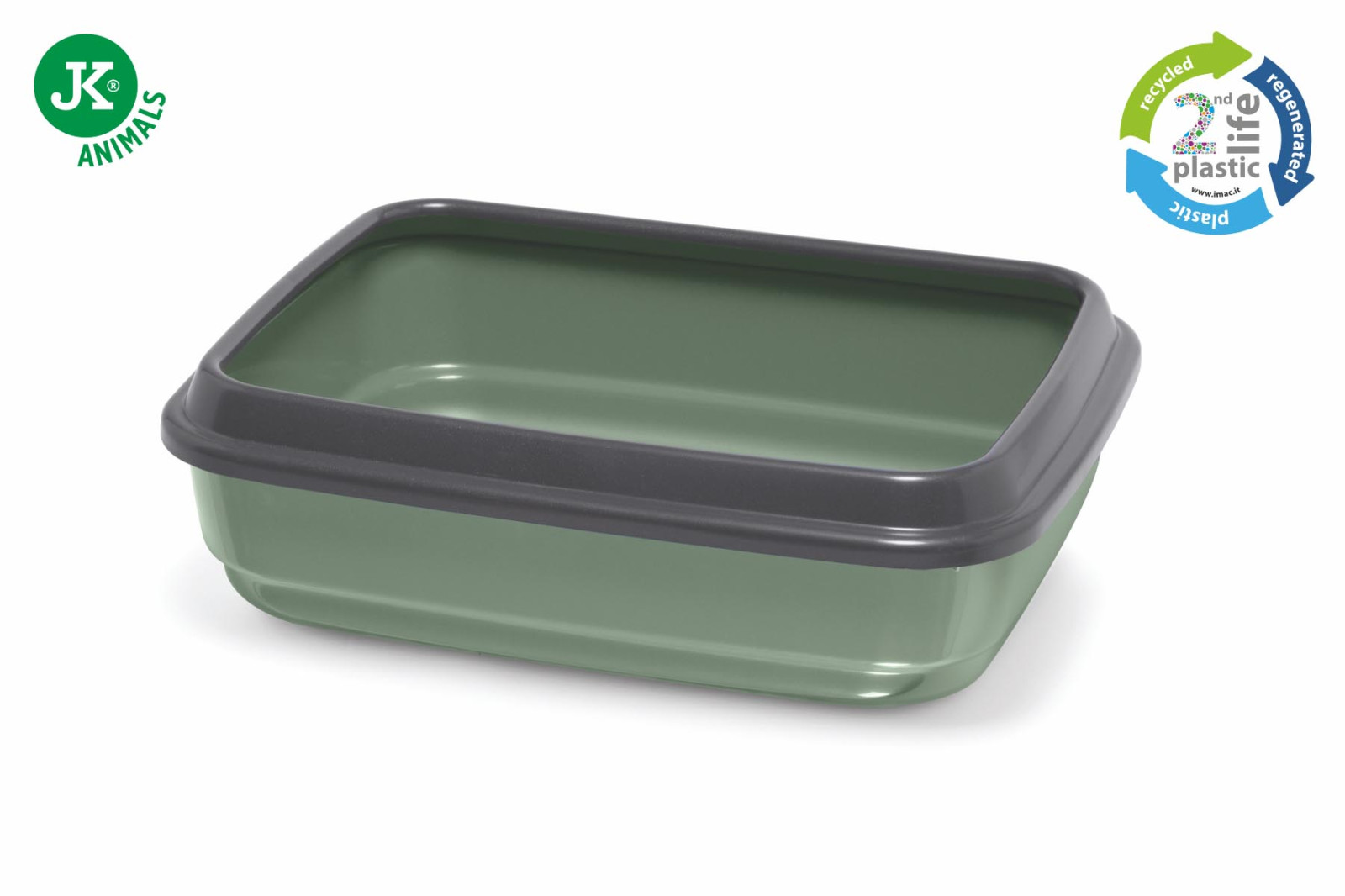 Plastová toaleta Imac Jerry 2nd life, 50×40×14 cm, khaki