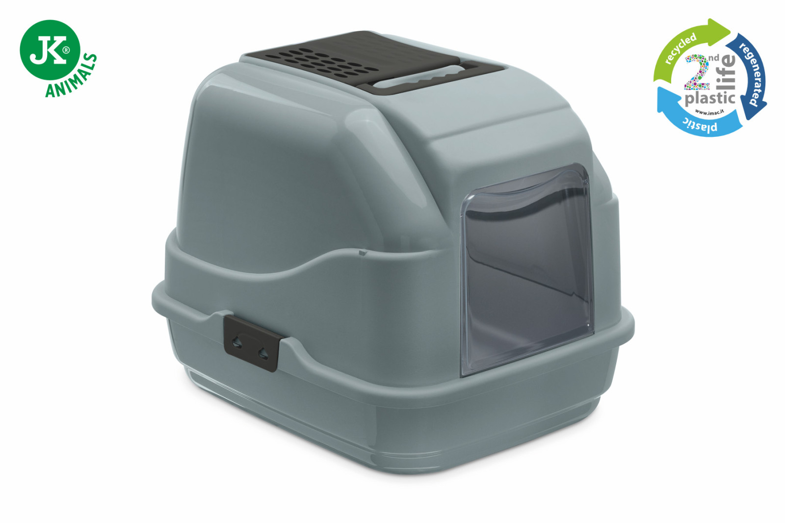 Plastová toaleta Imac Easy Cat 2nd life, 50×40×40 cm, šedá