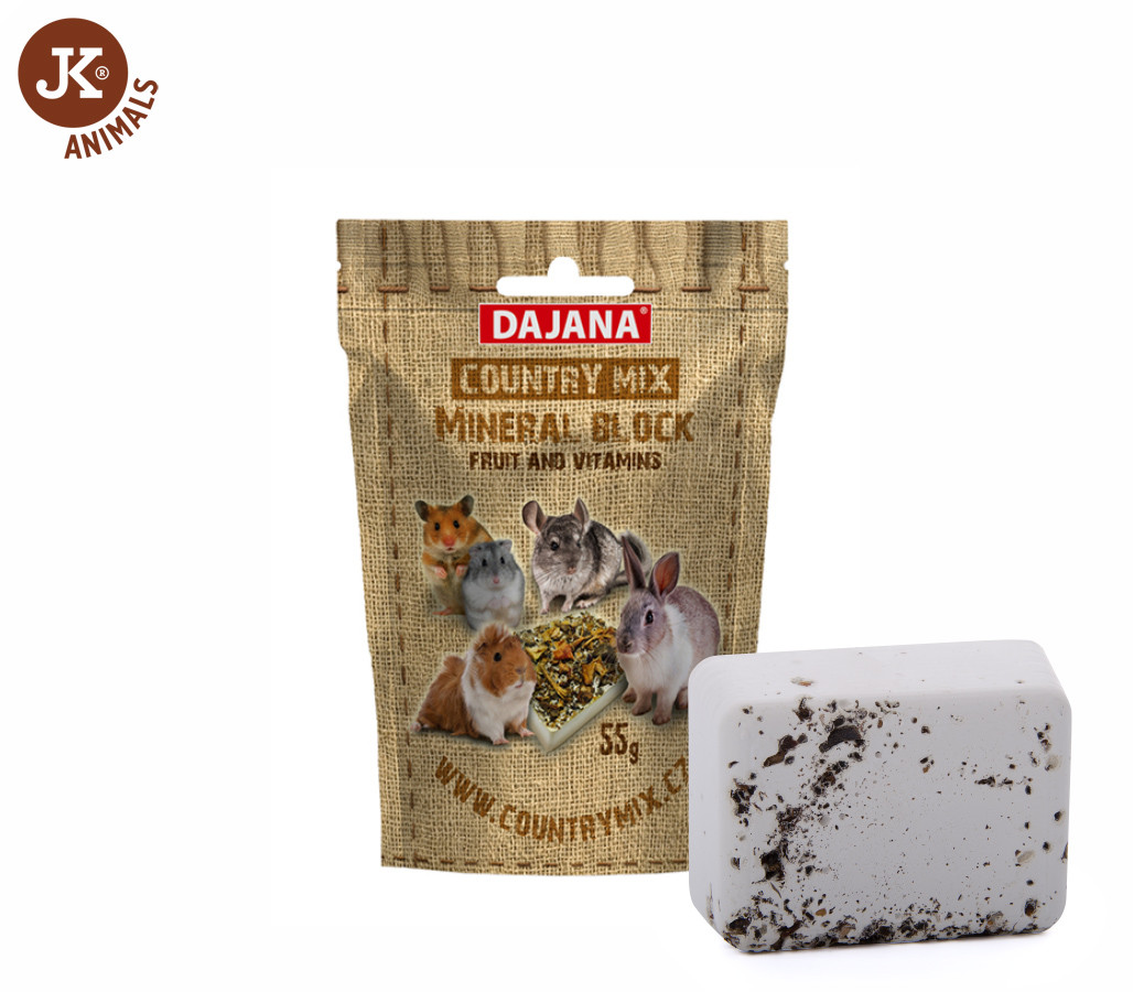 Dajana – COUNTRY MIX, Mineral block fruit & vitamins, ovocný minerální kámen pro hlodavce