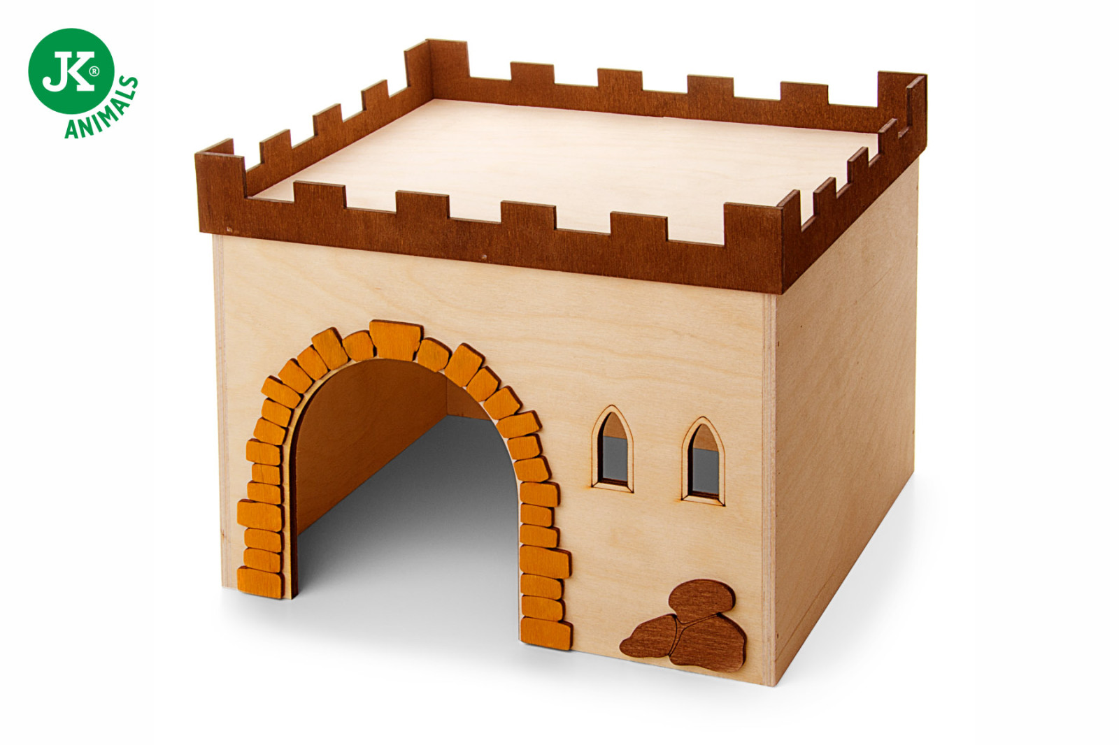 Dřevěný domek Hrad pro králíky, 29×24×22 cm, domek z překližky pro hlodavce a králíky