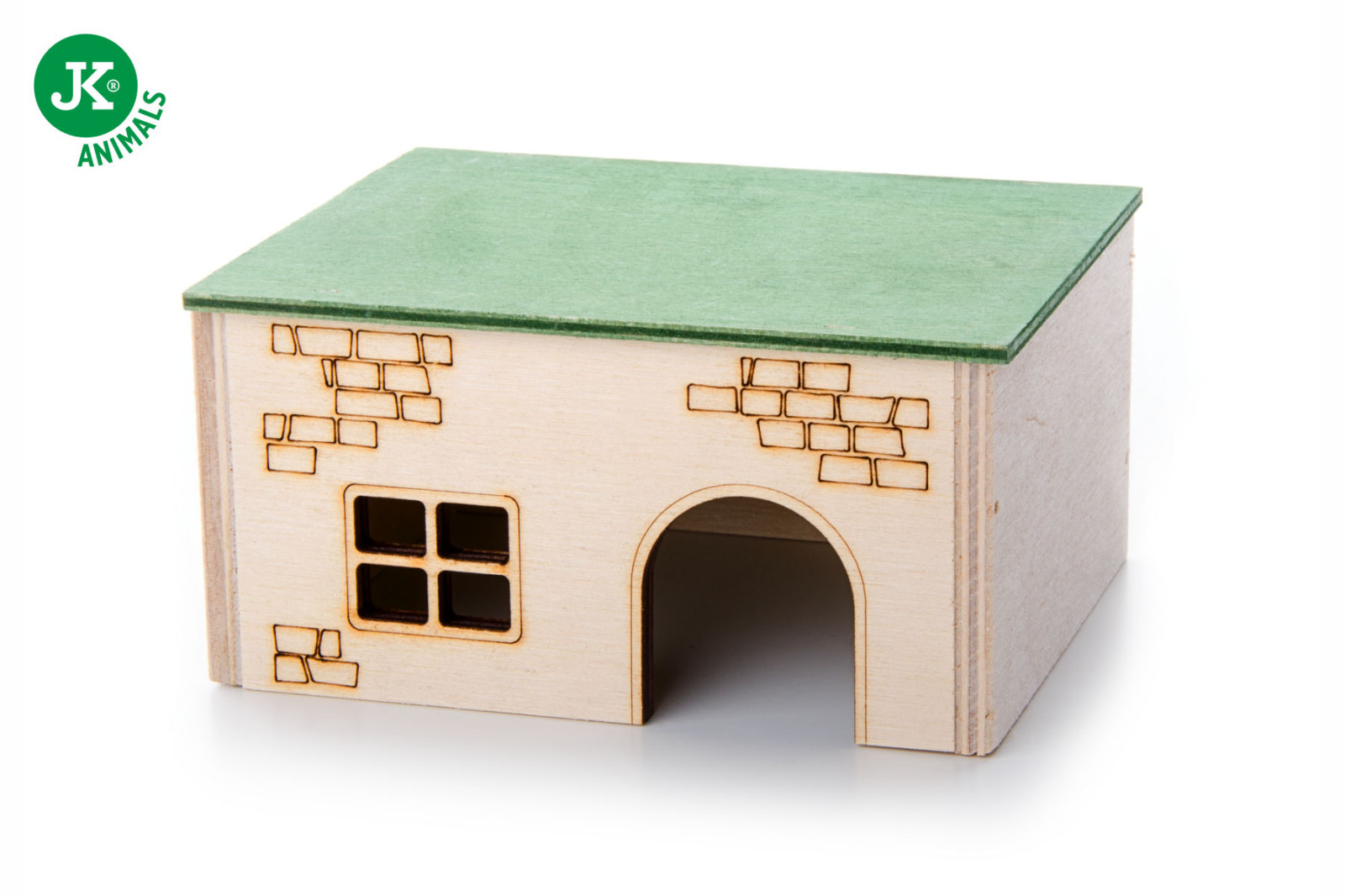 Dřevěný domek kvádr pro křečky, 13×10×7 cm, domek z překližky pro hlodavce