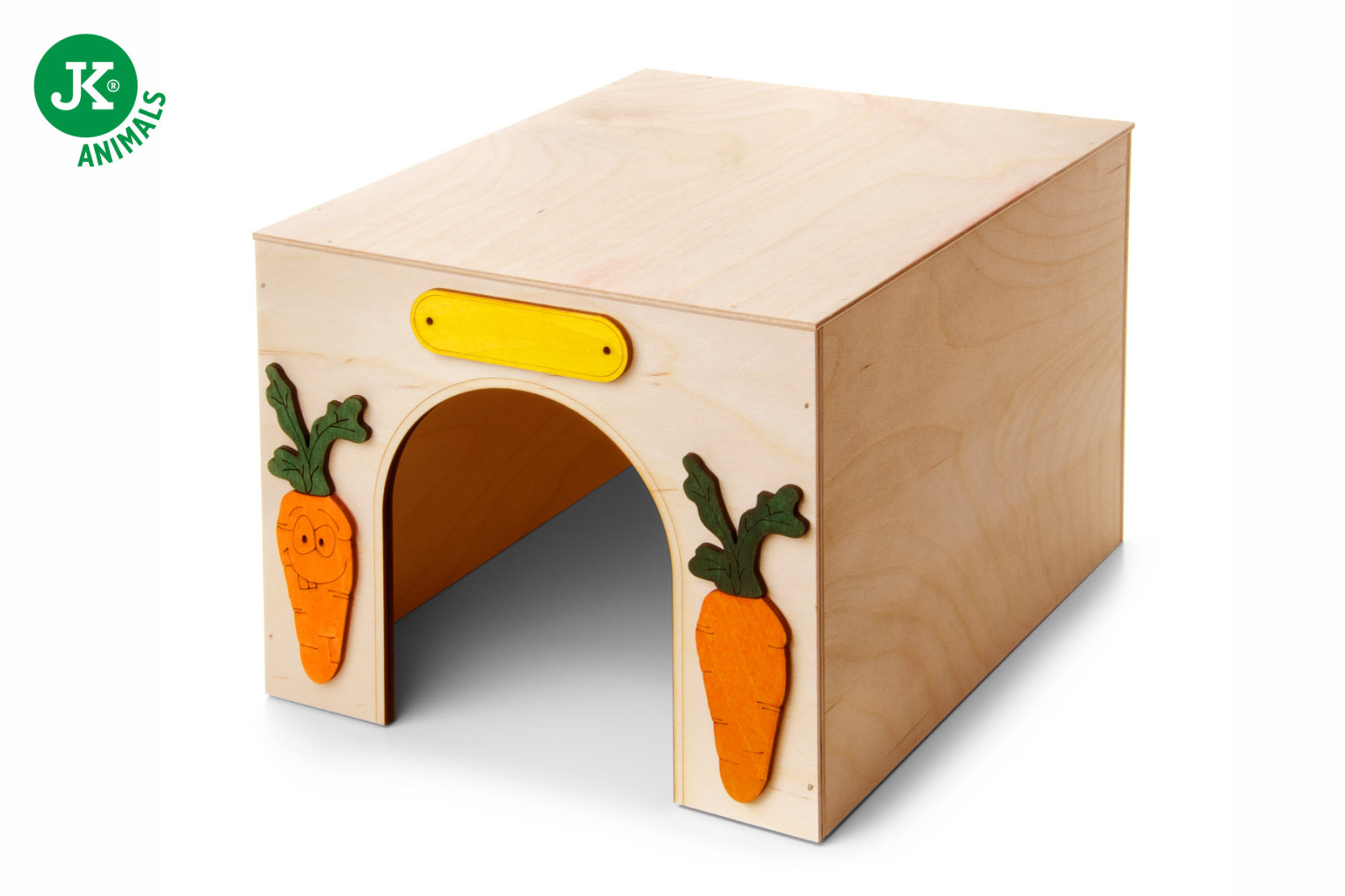 Dřevěný domek Kvádr pro králíky, 28×23×19 cm, domek z překližky pro králíky