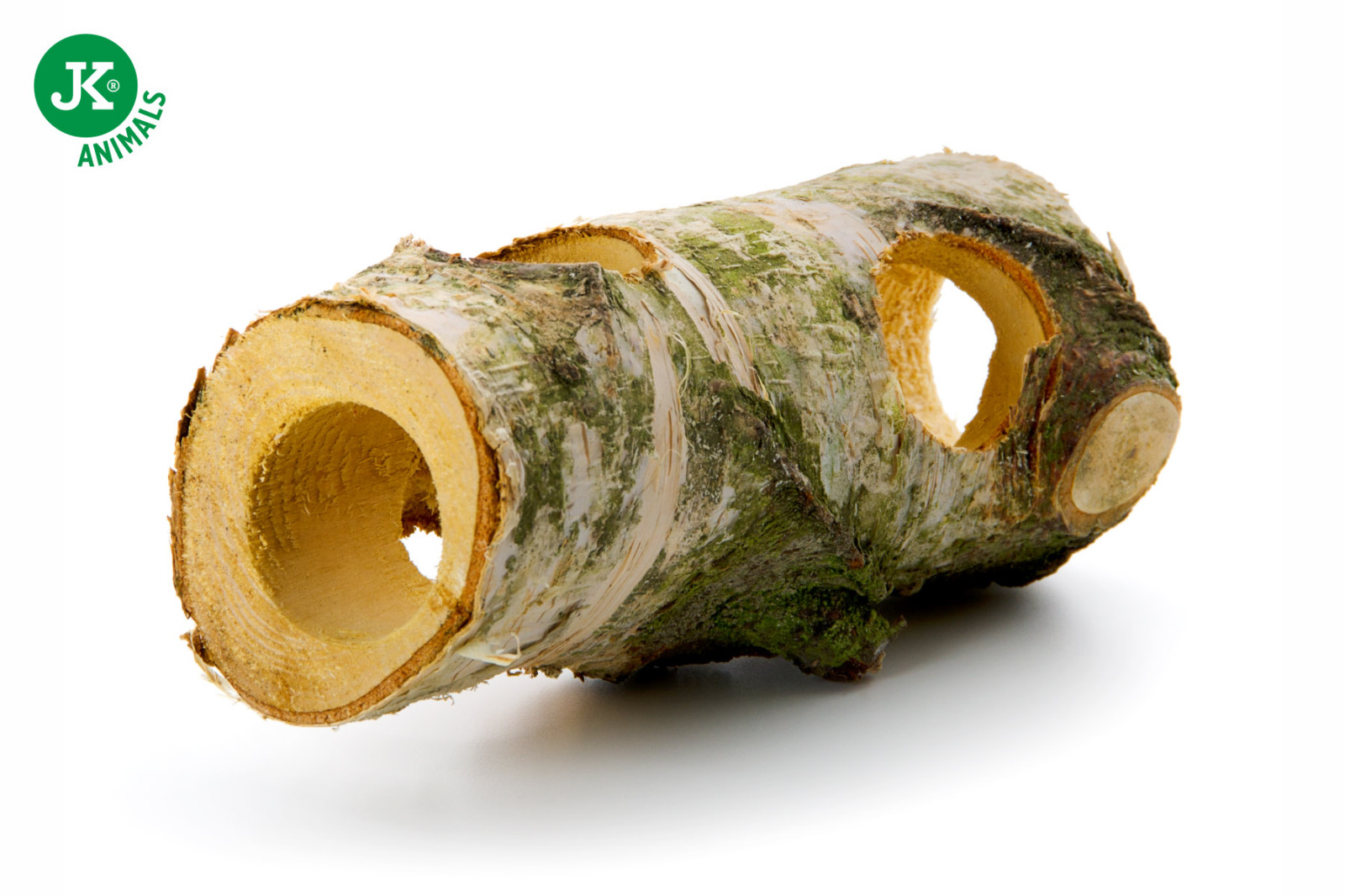 Přírodní dřevěný tunel z břízy, cca 15 cm, prolézačka pro hlodavce