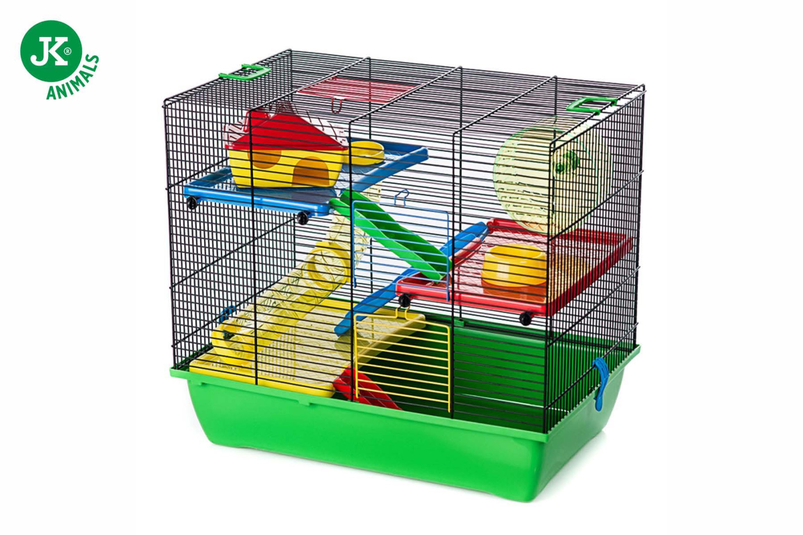 Klec Pinky 3 Color s výbavou, zelená, 50×33×44,5 cm