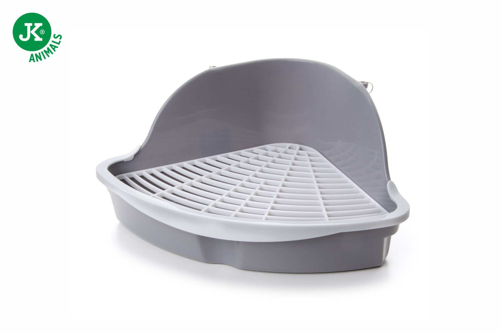 Velká plastová rohová toaleta, šedá