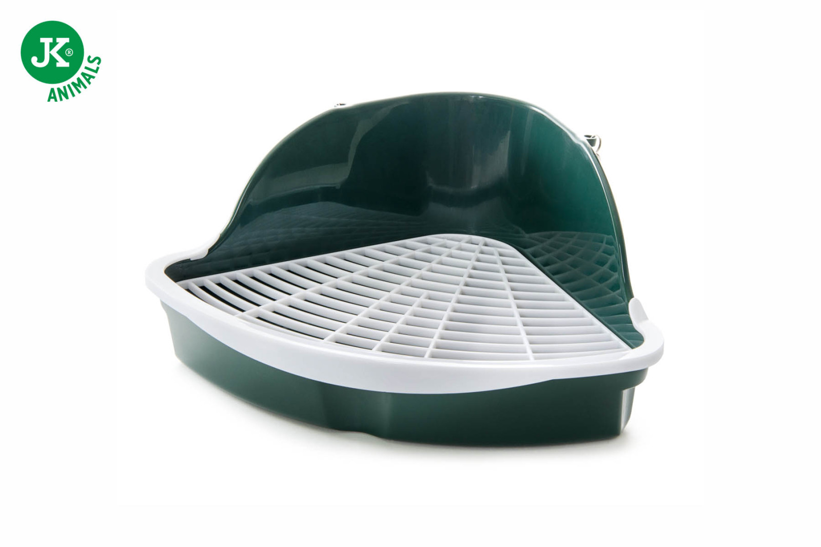 Velká plastová rohová toaleta, zelená