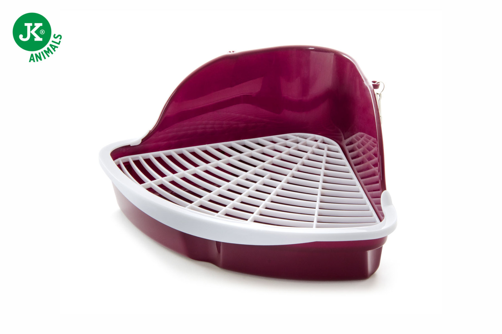 Velká plastová rohová toaleta, vínová