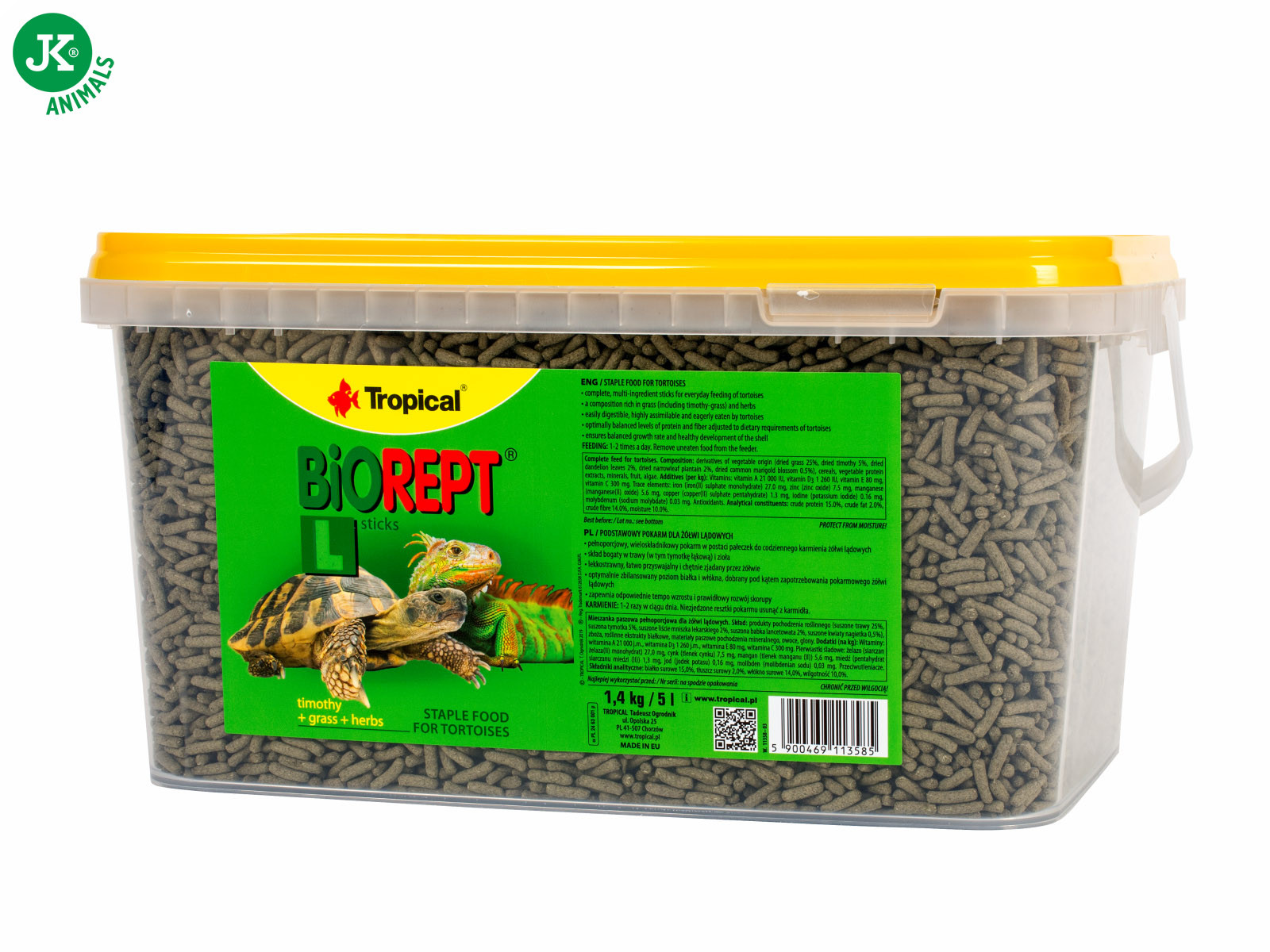 Tropical – Biorept L, 5 l/1,4 kg suchozemská želva