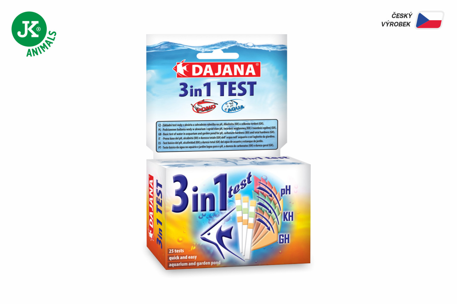 Dajana 3in1 Test, akvarijní test – pH, KH, GH