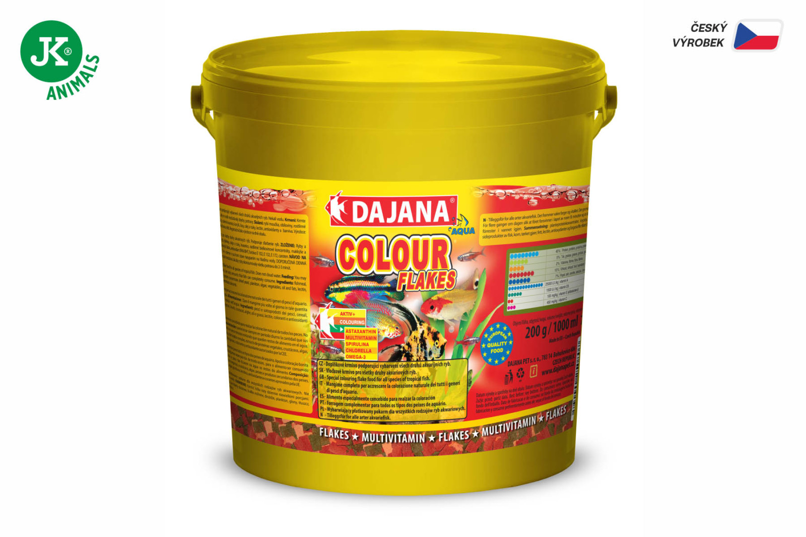 Dajana Colour Flakes, vločky – krmivo, 10 l