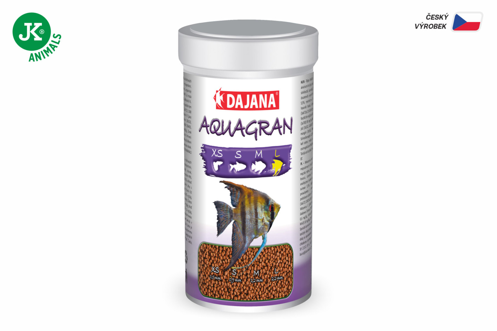 Dajana Aquagran, granule – krmivo, velikost L, 250 ml