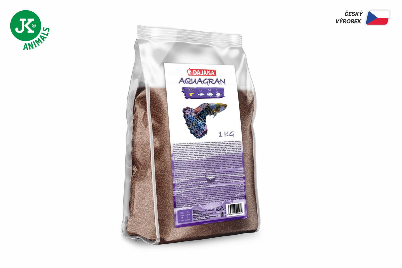 Dajana Aquagran, granule – krmivo, velikost XS, 1 kg