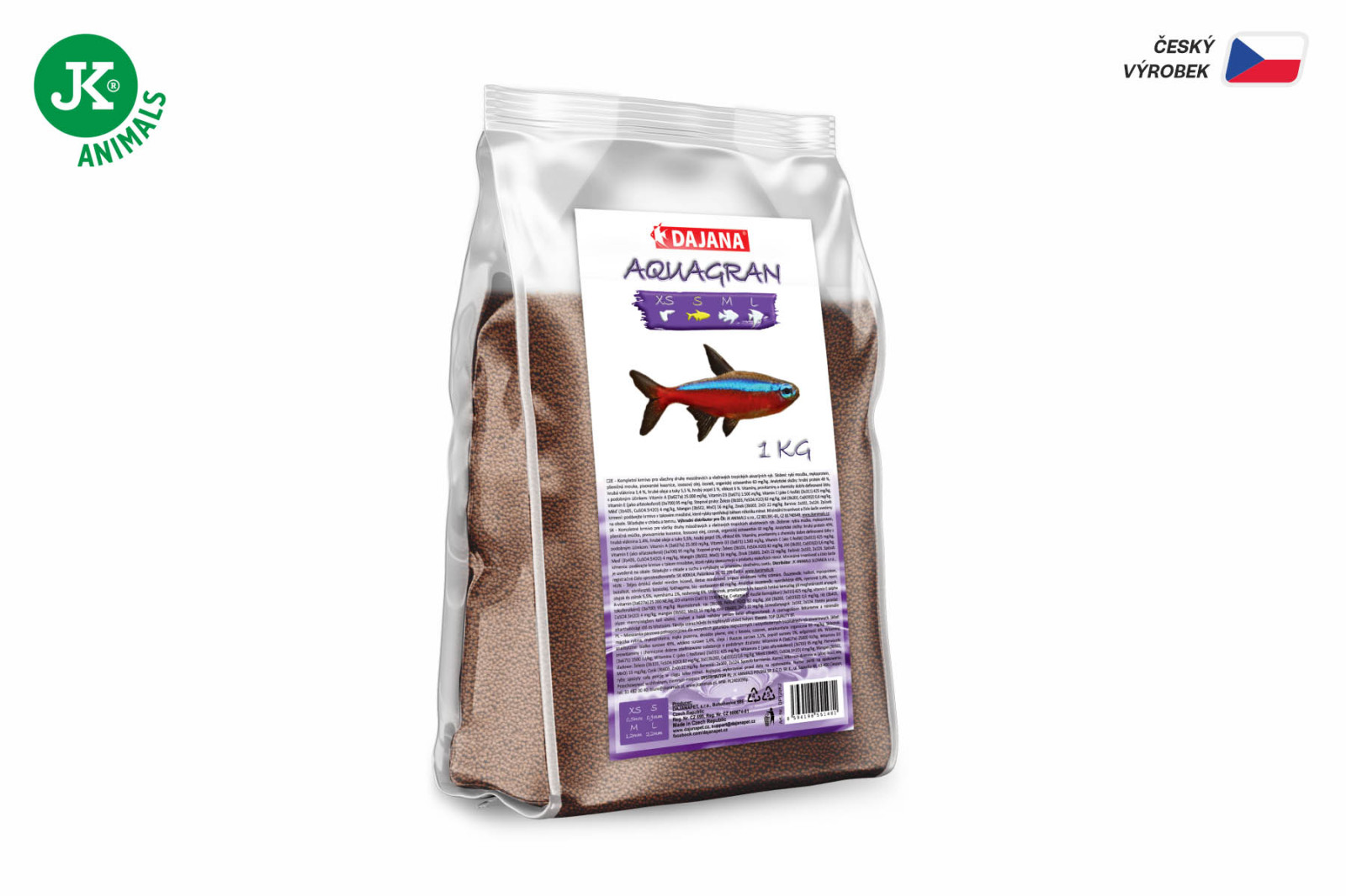 Dajana Aquagran, granule – krmivo, velikost S, 1 kg