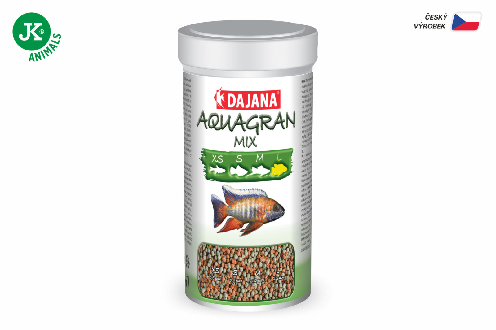 Dajana Aquagran Mix, granule – krmivo, velikost L, 100 ml