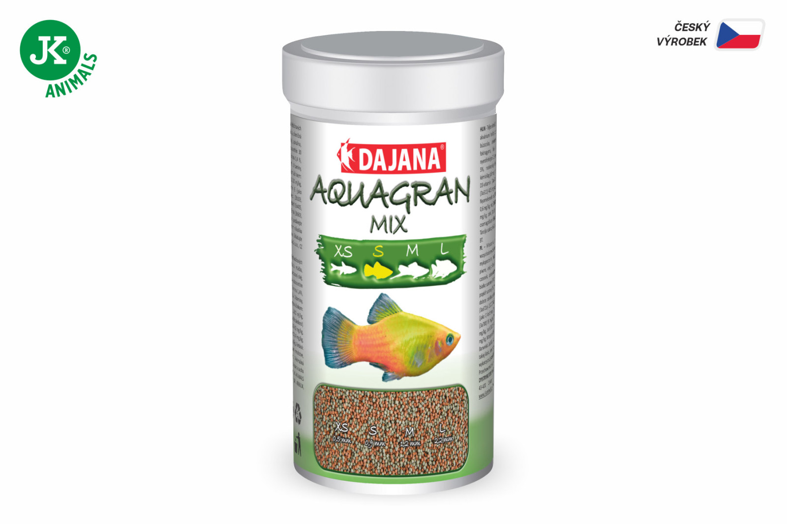 Dajana Aquagran Mix, granule – krmivo, velikost S, 250 ml