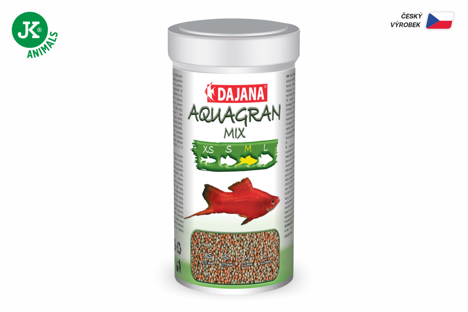 Dajana Aquagran Mix, granule – krmivo, velikost M, 250 ml