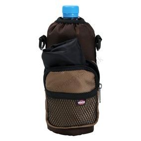 Nylonová taška na PET fľašu s miskou, hnedá/béžová