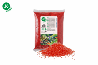 Barevný dekorační štěrk červený, 0,5 kg, do akvária a terária